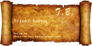 Trinkl Barna névjegykártya